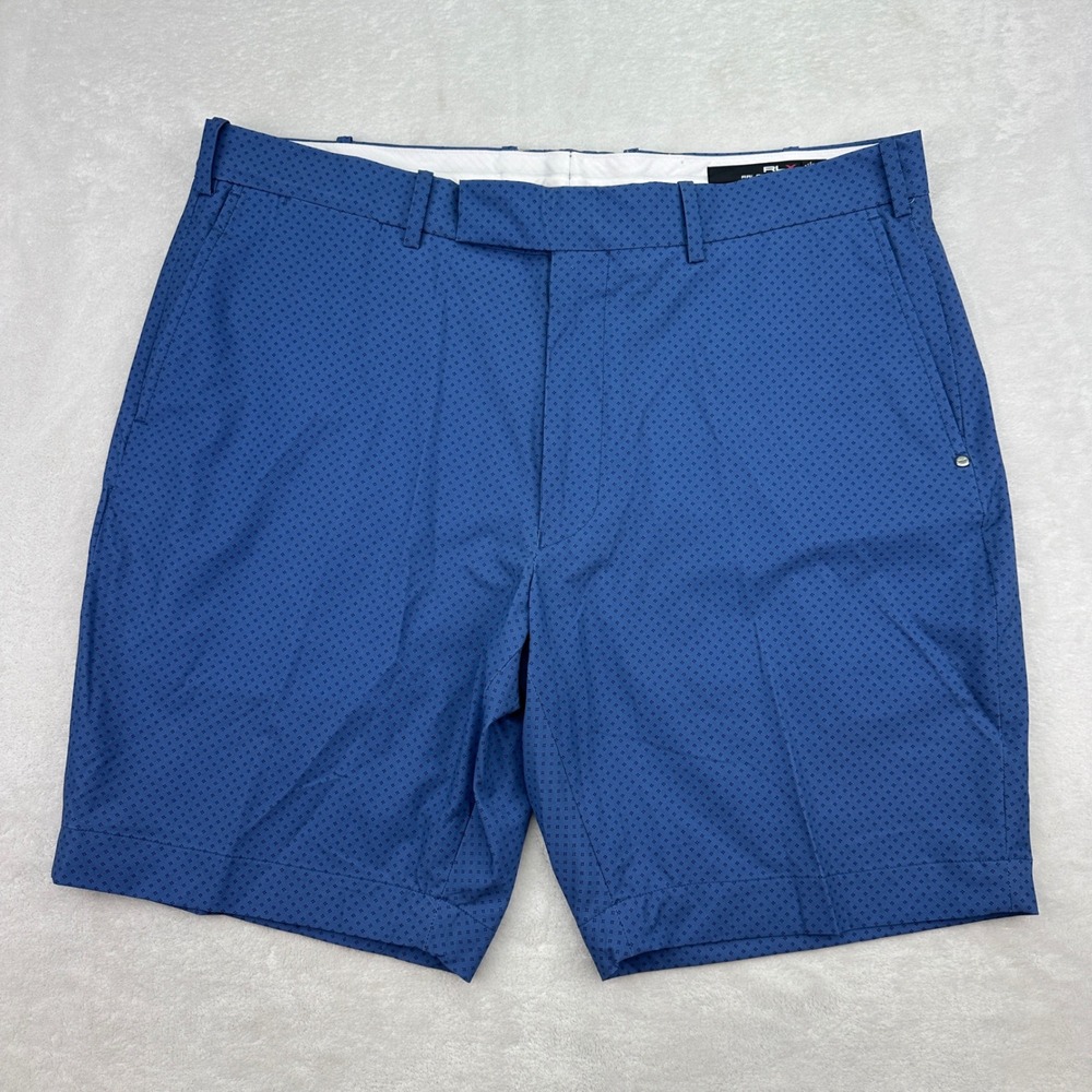 RLX Ralph Lauren Tailored Fit Golf Shorts Blue Pattern Mens Size 36